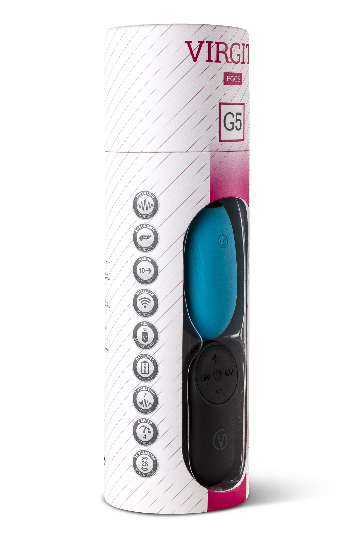 Love Hit by Virgite G5 uovo vibrante ricaricabile blu silicone
