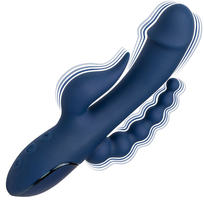 CalExotics Triple Orgasm vibratore blu 3 motori