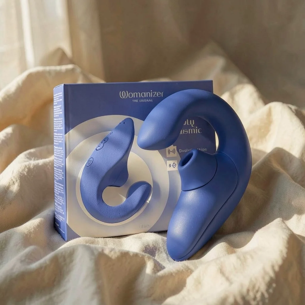 Womanizer Blend Vibrant Blue stimolatore rabbit 2 in 1