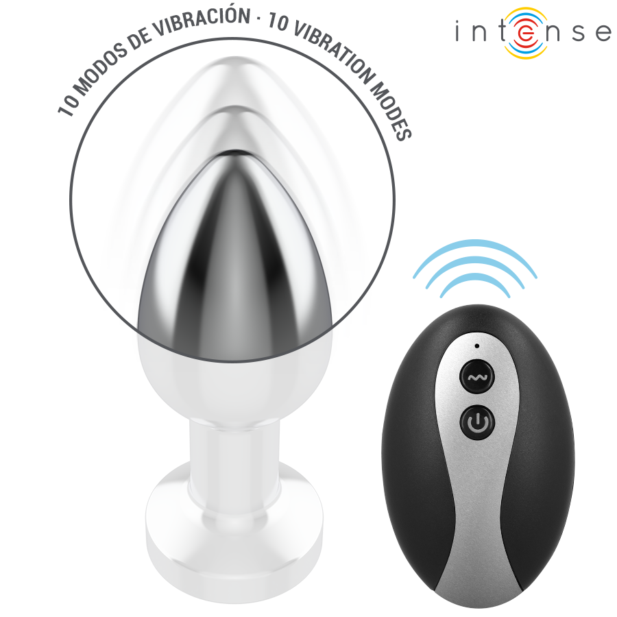 Frutille Intense plug anale S con telecomando LED metallo