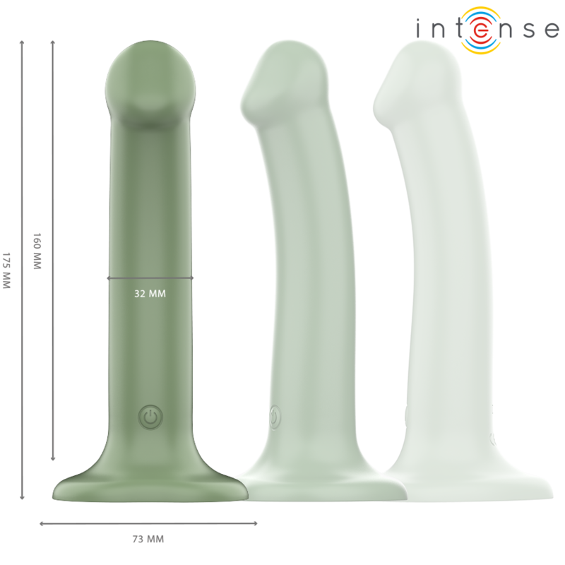 Intense Becca verde vibratore 16 cm con ventosa telecomando