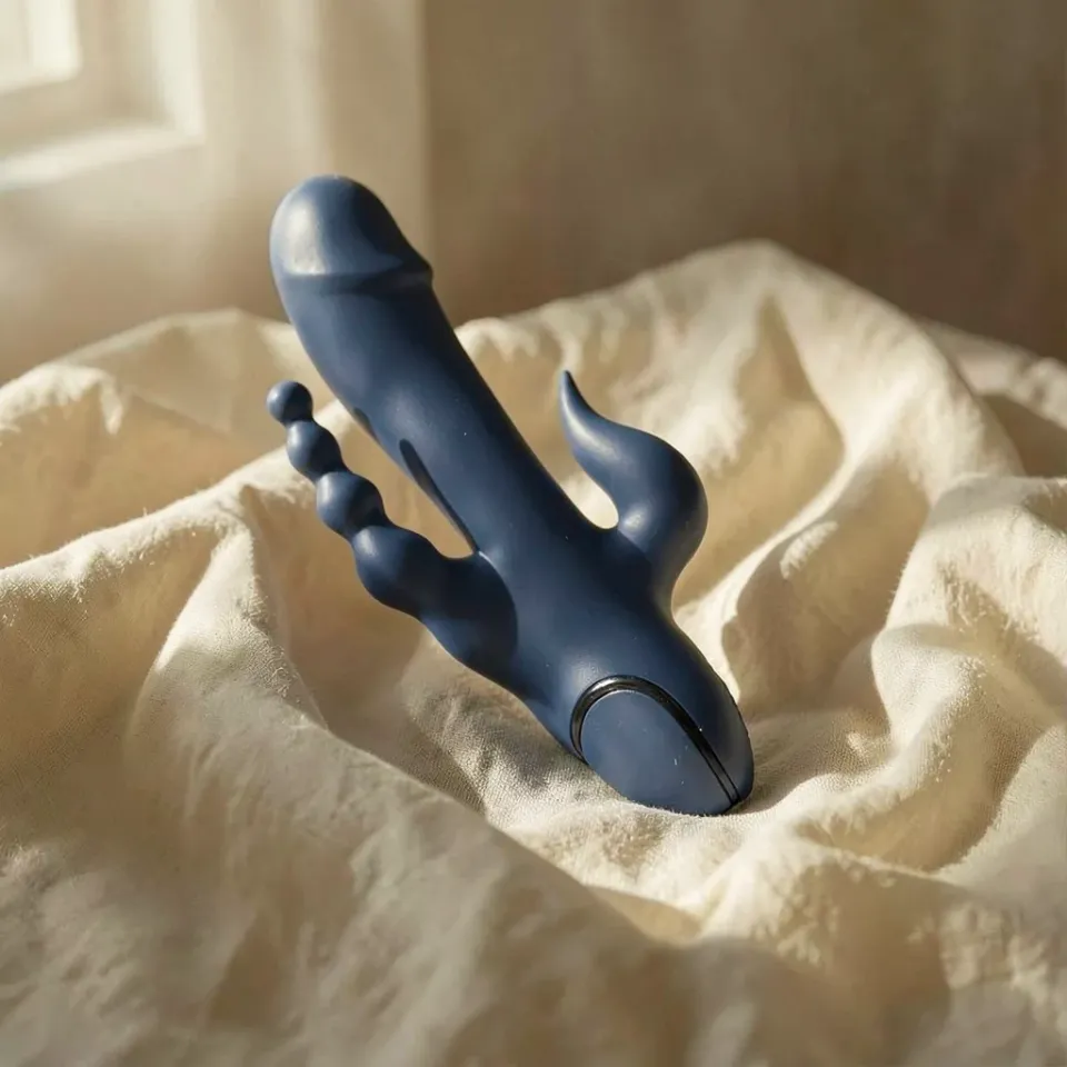 CalExotics Triple Orgasm vibratore blu 3 motori