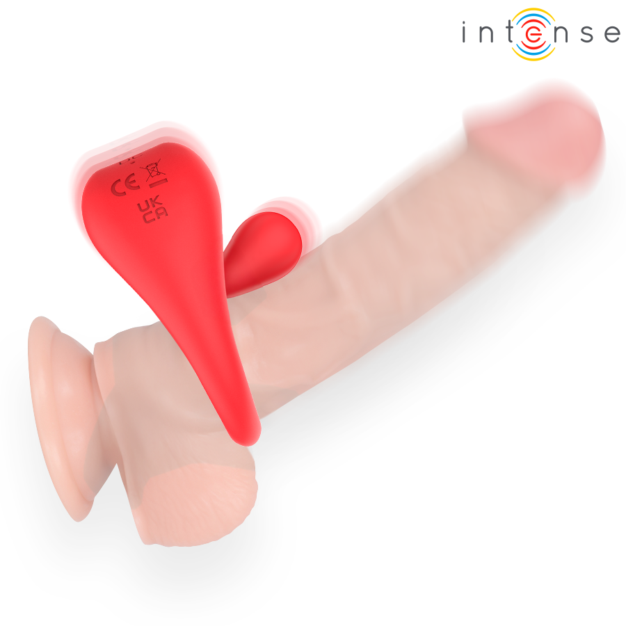 Intense Russell anello vibrante coppia rosso silicone