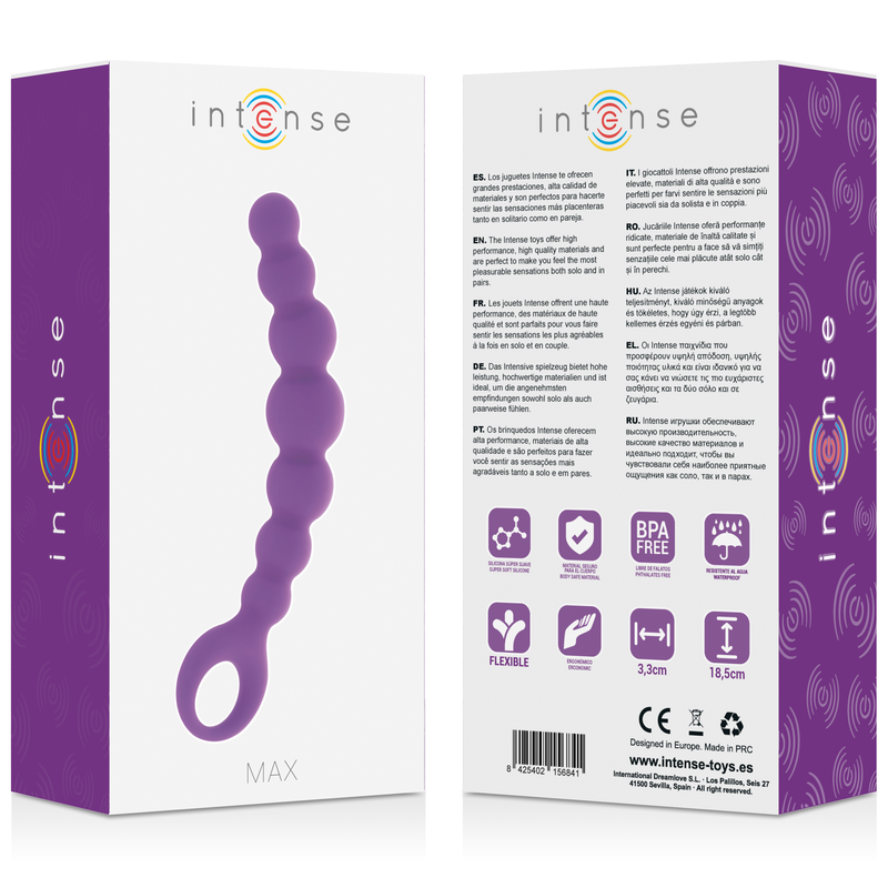 Frutille Intense Anal Max catena anale 8 sfere lilla