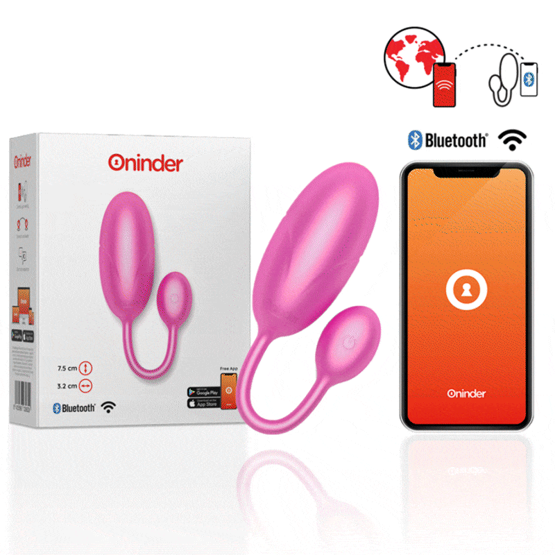 Oninder Tokyo vibratore punto G rosa con app
