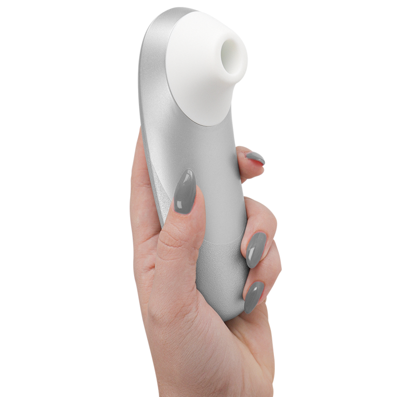 Womanizer Pro stimolatore clitorideo grigio argento 11 intensità