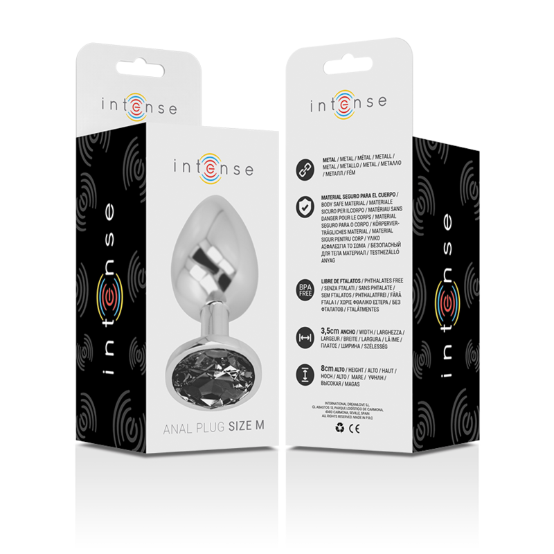 Intense Plug Gioiello Nero M plug anale in metallo