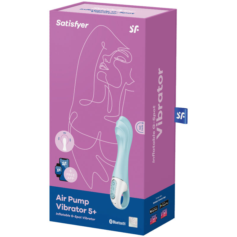 Satisfyer Air Pump Vibrator 5+ Gonfiabile punto G blu