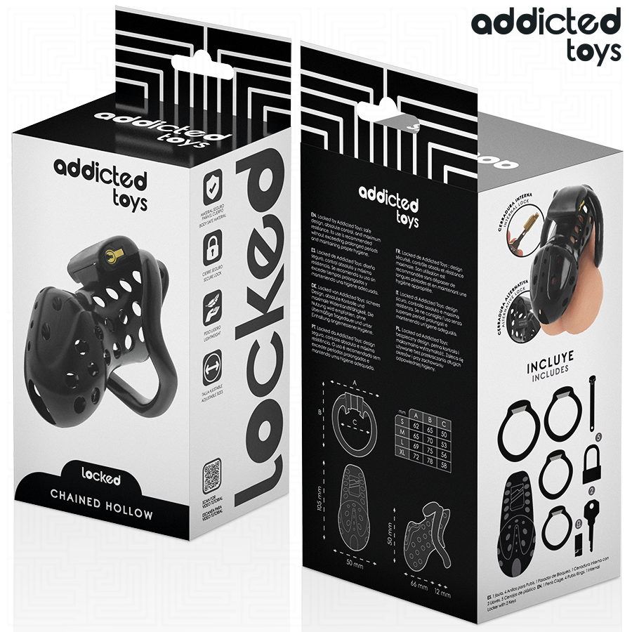 Addicted Toys Locked Open Cell gabbia castità aperta