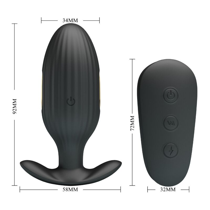 Pretty Love Kelly plug anale vibrante nero elettro