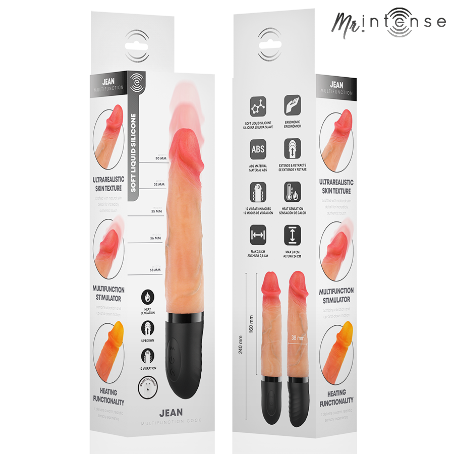 Mr Intense Jean vibratore realistico riscaldante 24 cm