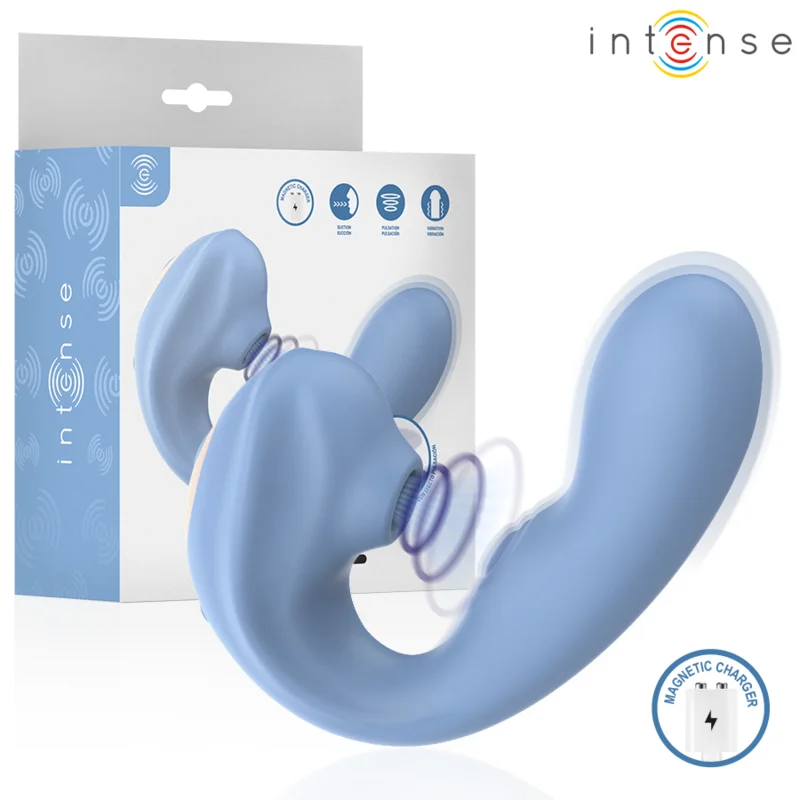 Frutille Intense Gina vibratore succhiaclitoride blu 3 in 1