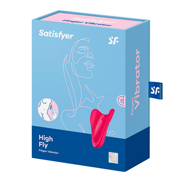 Satisfyer High Fly Fucsia vibratore da dito silicone 2 motori