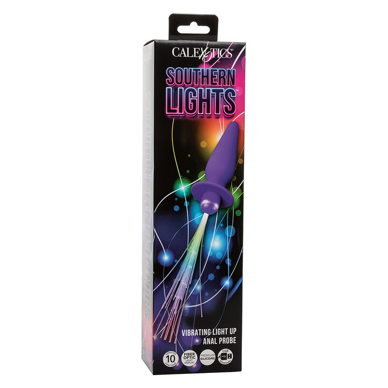 CalExotics Southern Lights Viola plug vibrante luminoso 10 funzioni