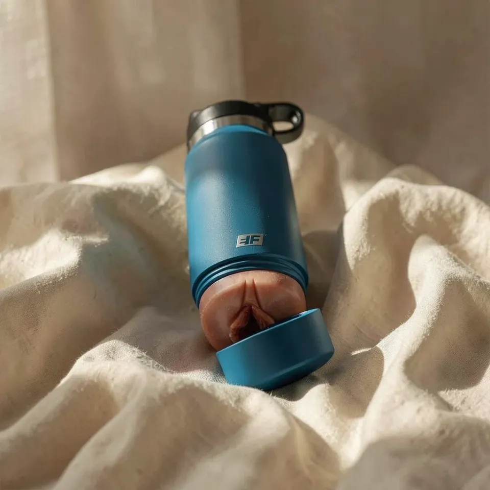 PDX Plus Fuck Flask masturbatore borraccia marrone