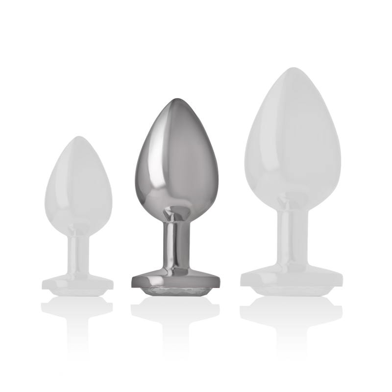 Intense Cuore Bianco M plug anale bianco in metallo
