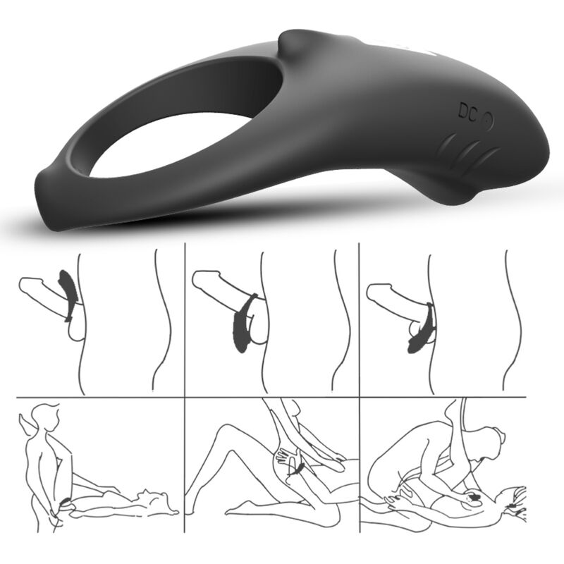 Armony Shark anello vibrante coppia con telecomando