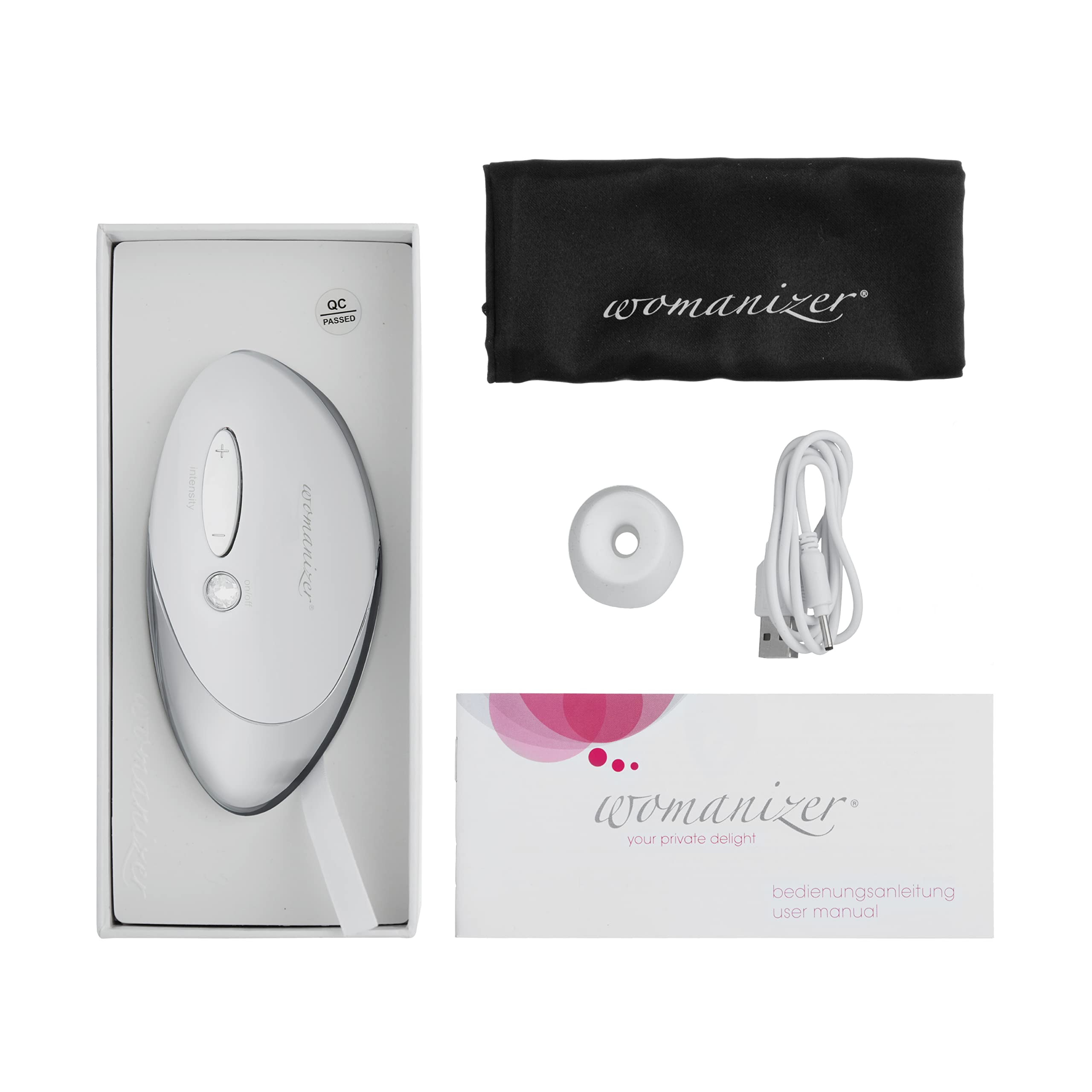 Womanizer W500 succhiatore clitorideo bianco 12 intensità