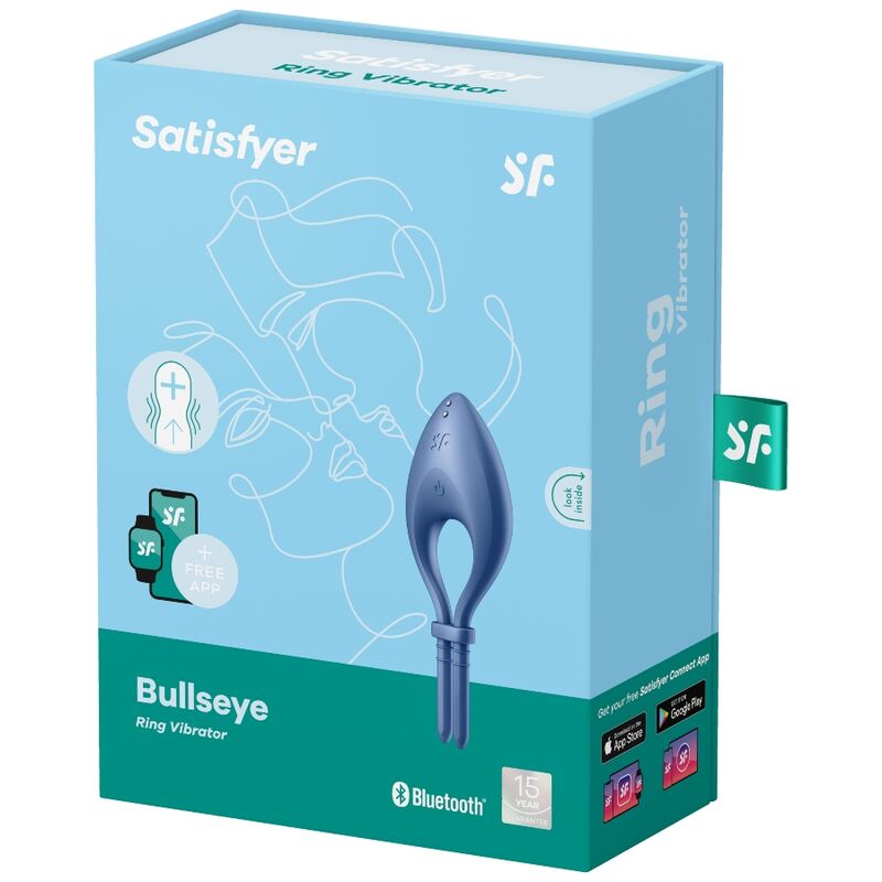Satisfyer Bullseye anello vibrante blu regolabile