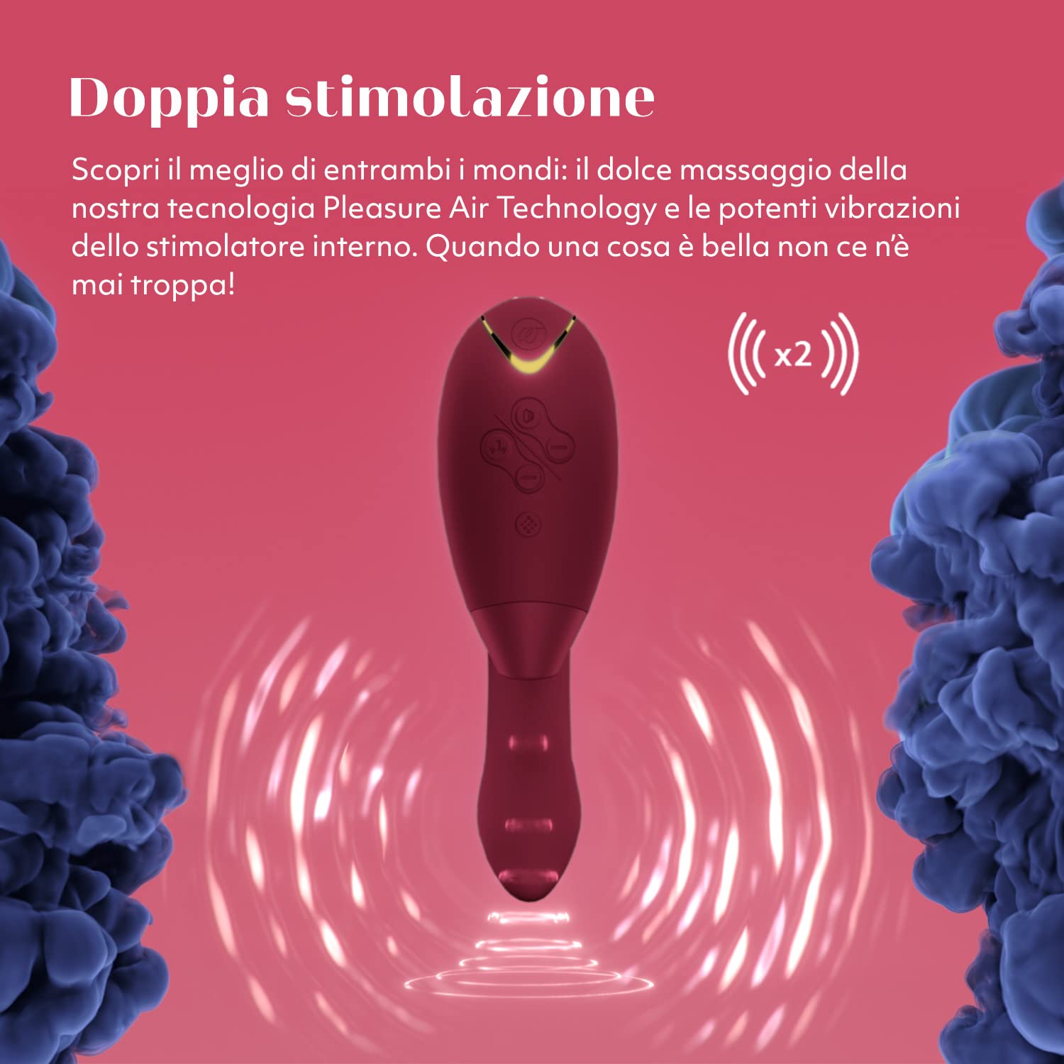 Womanizer Duo 1 rabbit vibratore rossa doppia stimolazione
