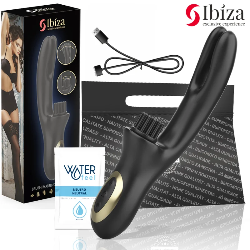 Ibiza Multicell Wave vibratore rabbit nero 3 motori