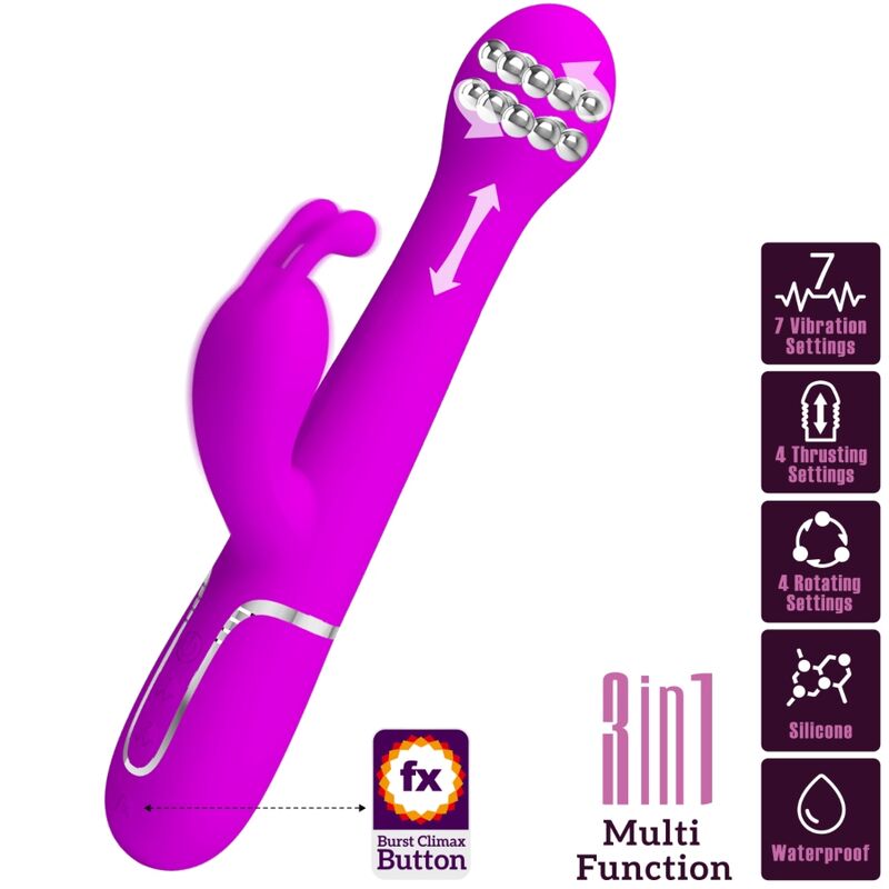 Pretty Love Dejon vibratore rabbit viola spinta