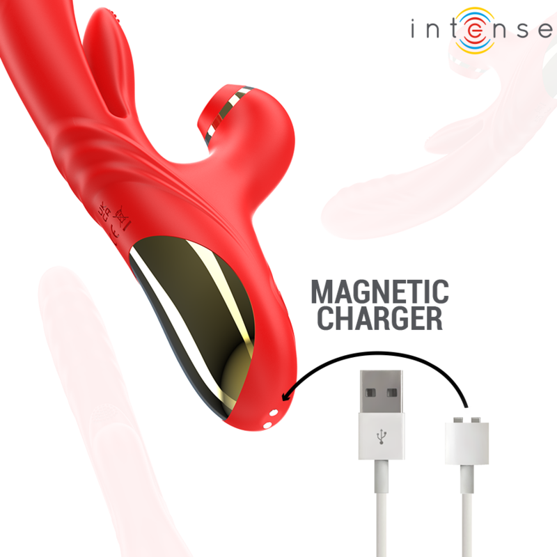 Intense Karol Rosso vibratore spinta e aspirazione