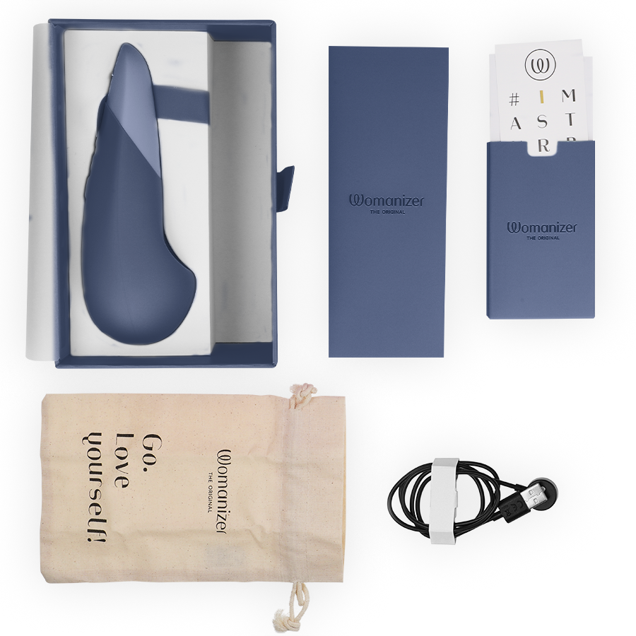 Womanizer Vibe stimolatore clitorideo blu scuro silenzioso