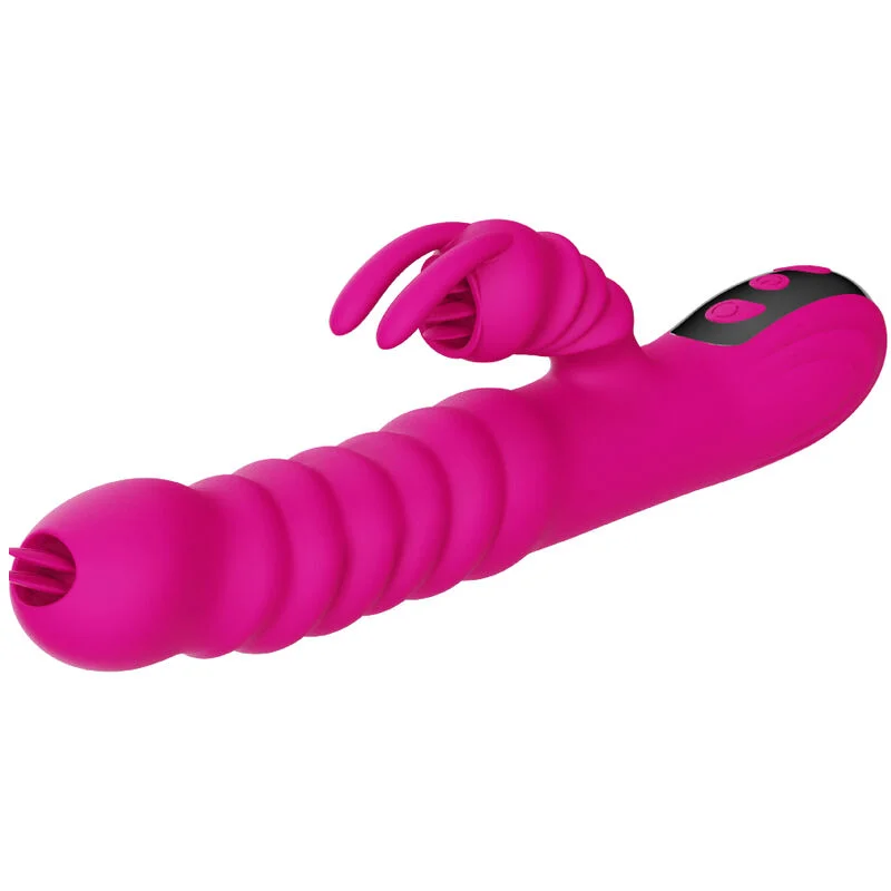 Armony Rabbit Double Tongue vibratore fucsia 23 cm riscaldante