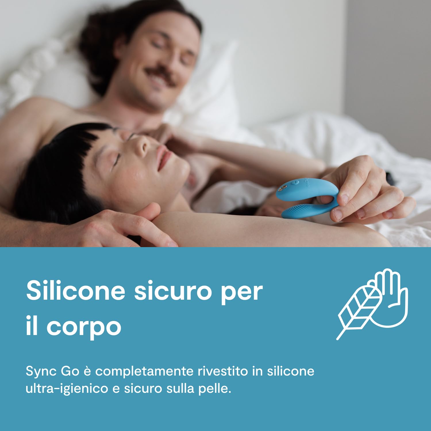 We-Vibe Sync Go vibratore di coppia blu con custodia