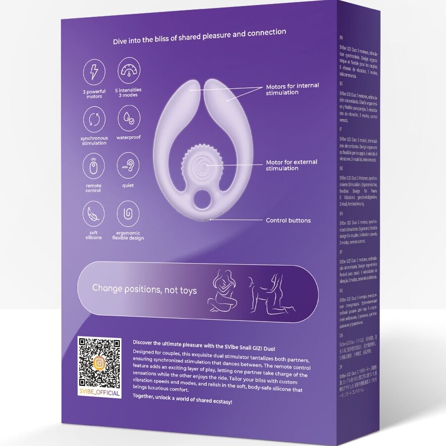Snail Vibe Gizi Duo vibratore di coppia lilla