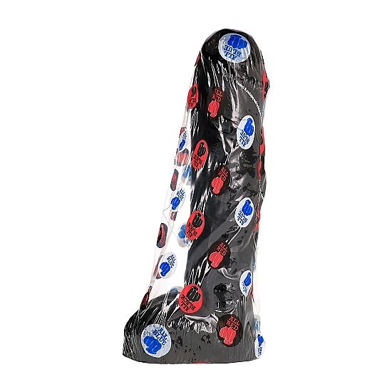 All Black dildo fusto spesso 29 cm venato