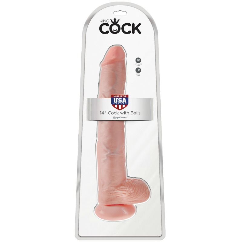 Pipedream King Cock 35,6 cm dildo flesh con sfere