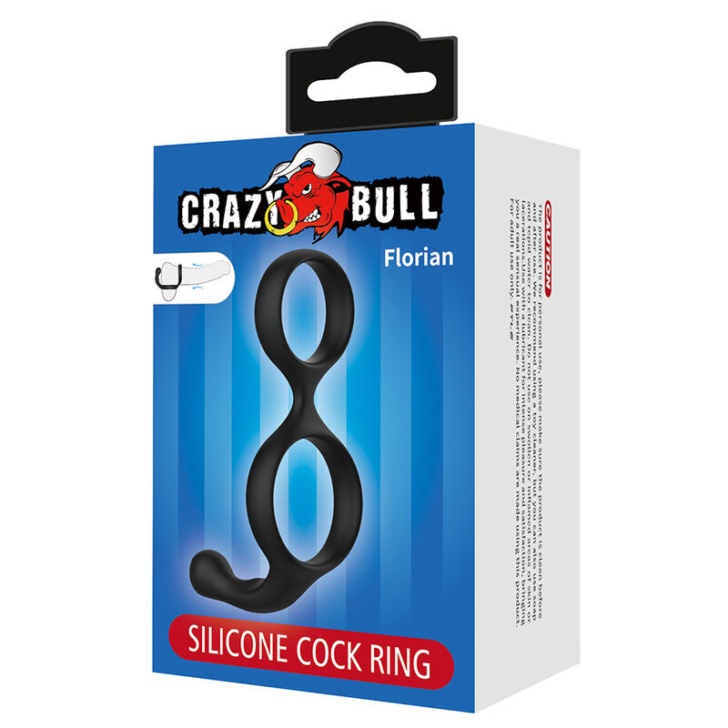 Frutille Florian Crazy Bull anello doppio silicone nero