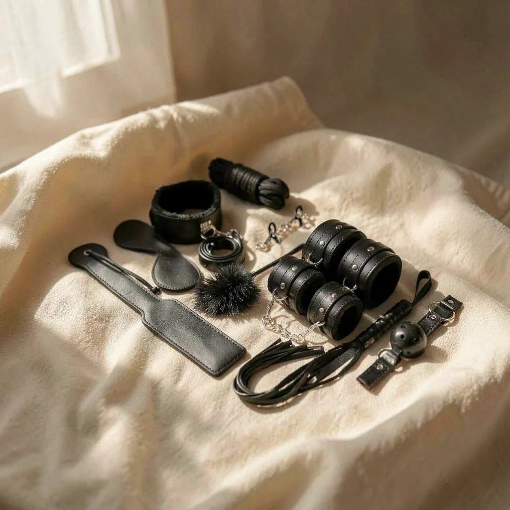 Experience Kit BDSM Nero 11 pezzi completo