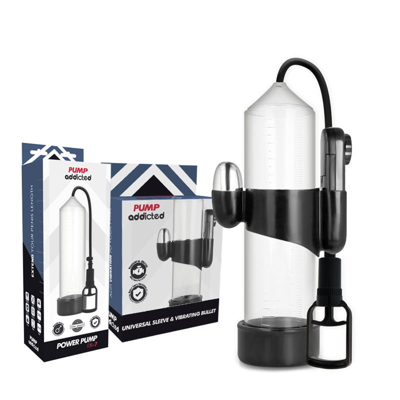 Pump Addicted RX7 pompa pene 24 cm cilindro trasparente