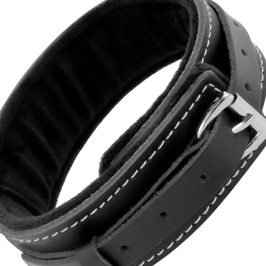 Darkness Collare posturale in pelle con guinzaglio a catena