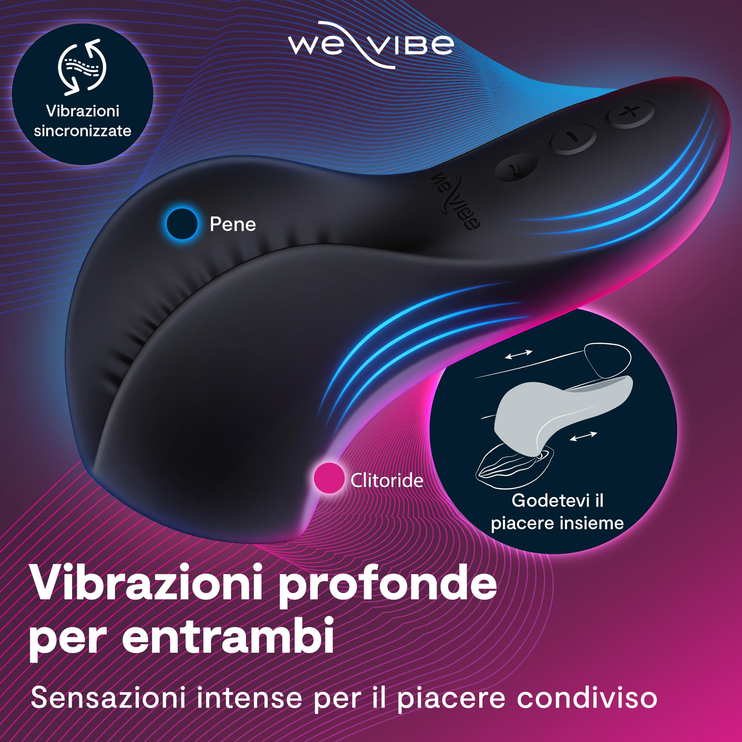 We-Vibe Shared Touch vibratore coppia nero ricaricabile