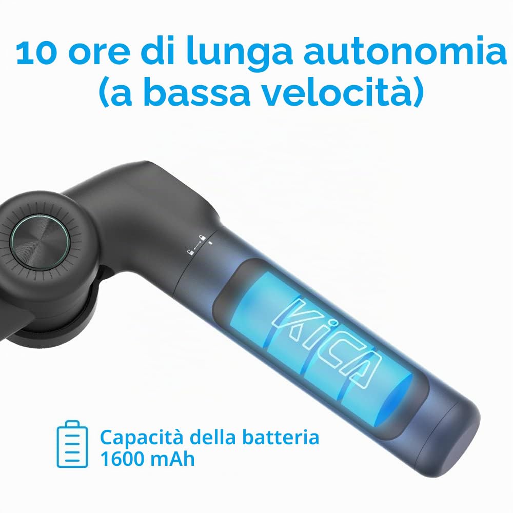 KiCA Evo pistola massaggio muscolare 6 testine
