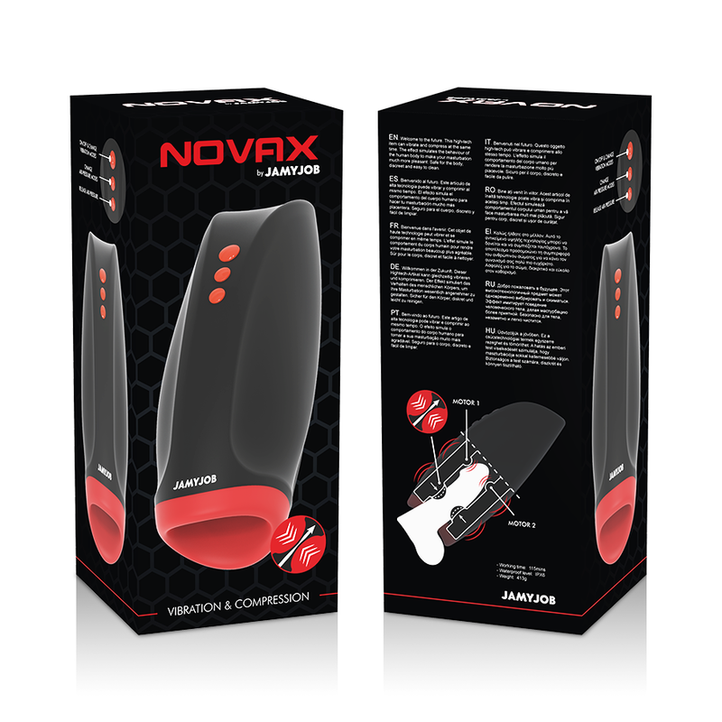 Jamyjob Novax masturbatore maschile vibrante 6 aspirazione