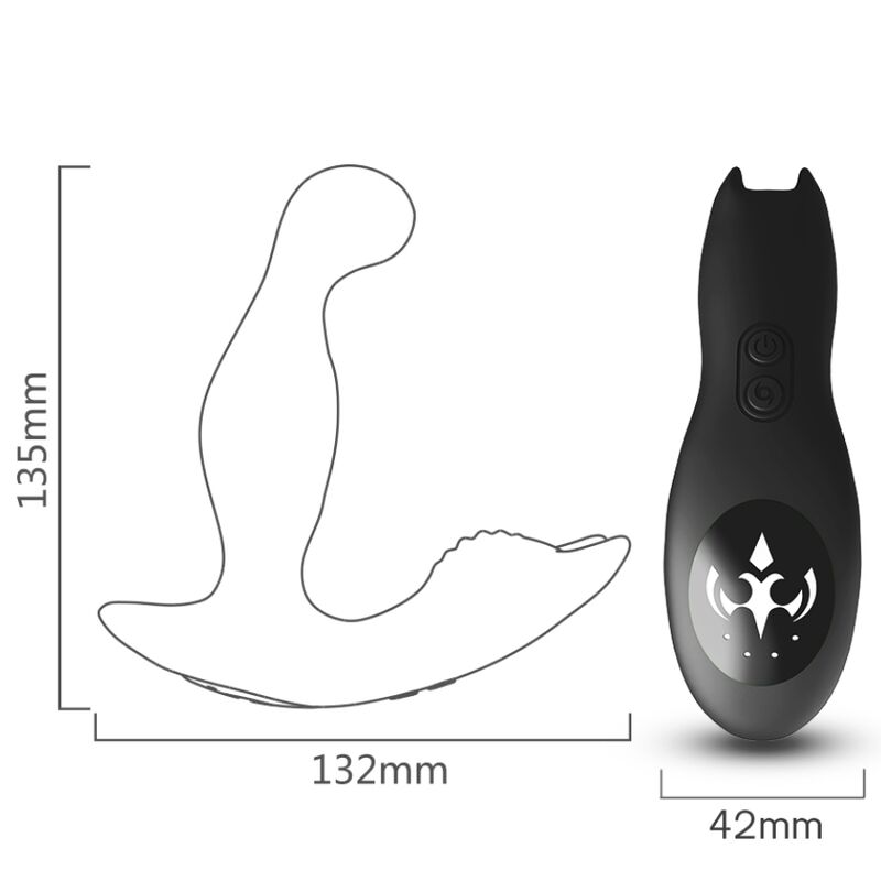 Armony Bat King stimolatore prostatico nero telecomando