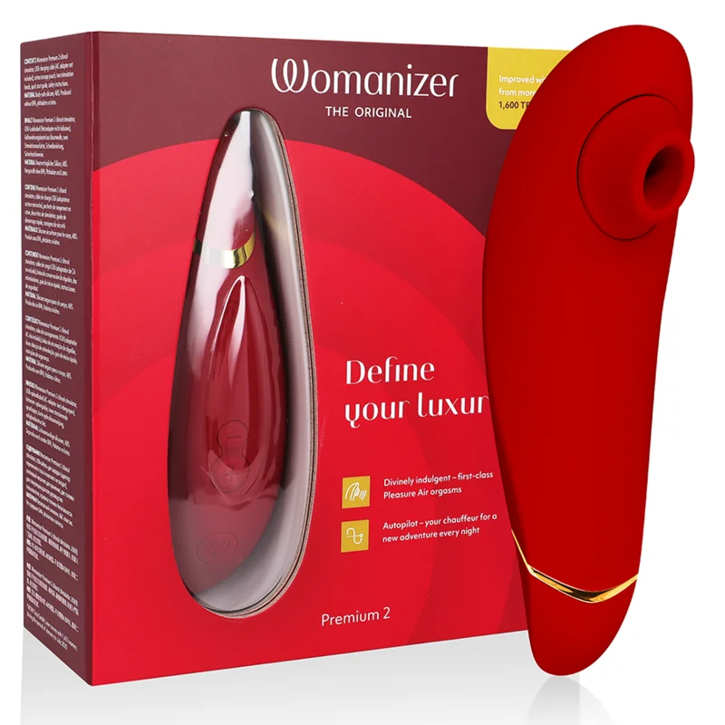 Womanizer Premium 2 stimolatore clitorideo bordeaux air