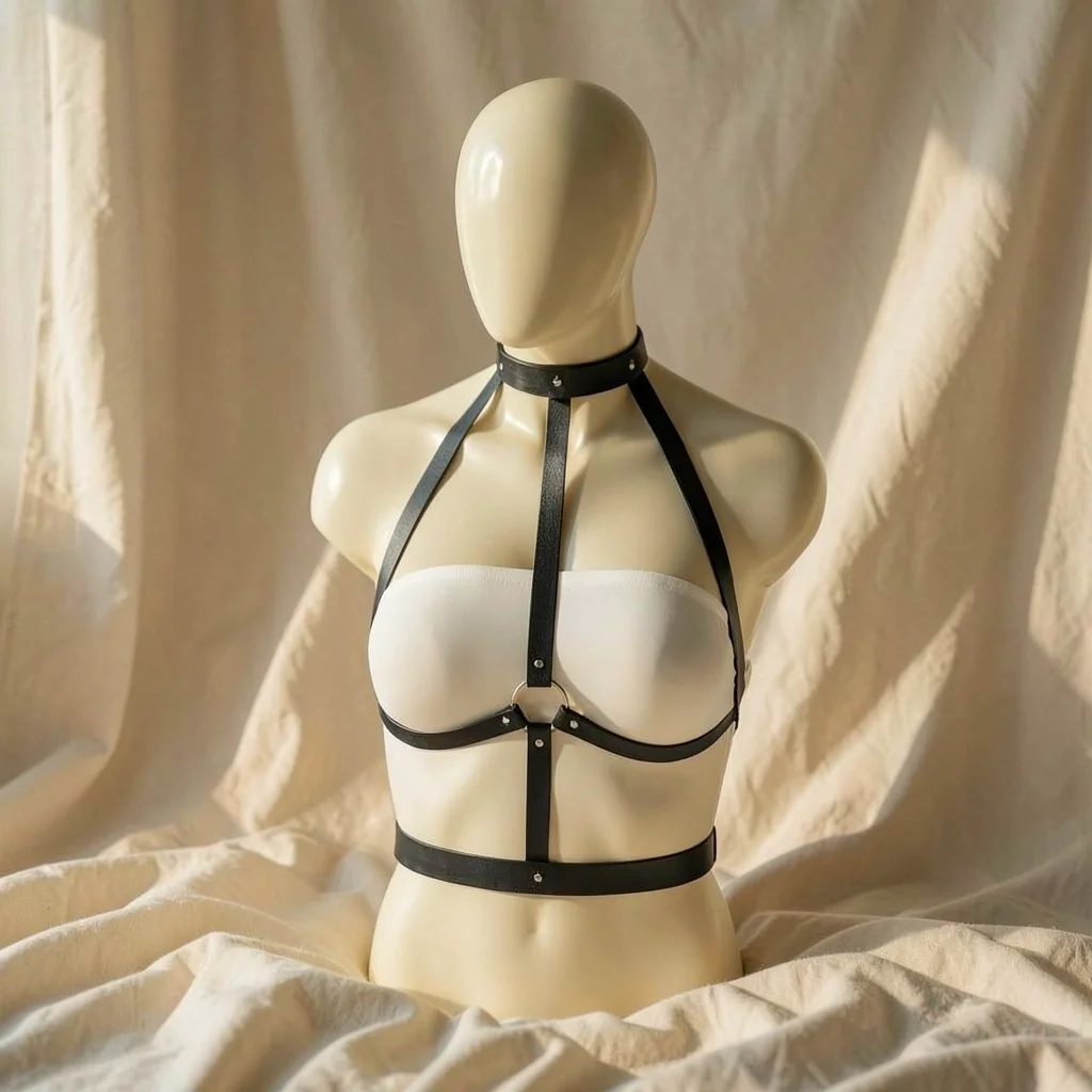 Bijoux Indiscrets Maze pettorina H harness nero regolabile