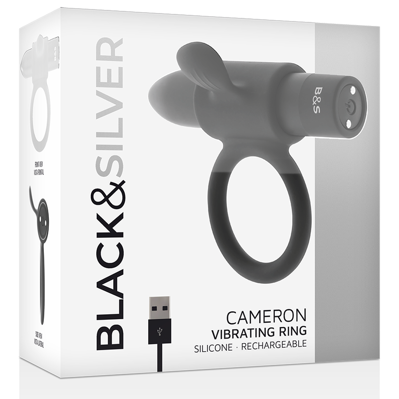 Black&Silver Cameron Black anello vibrante 10 modalità