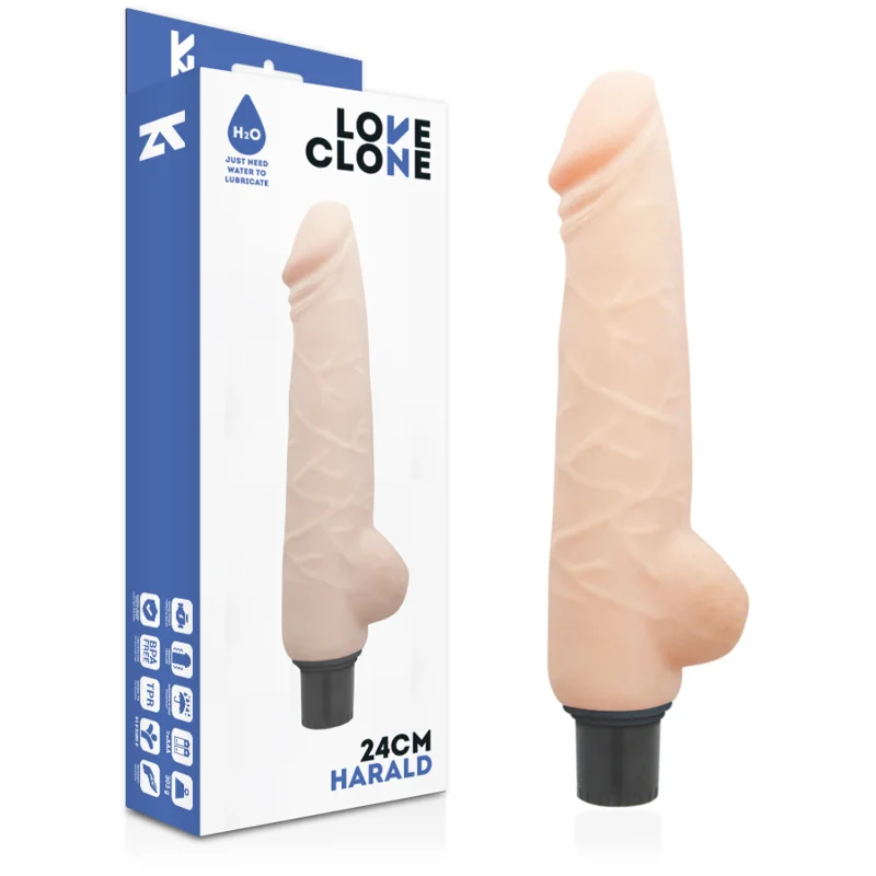 LoveClone Harald vibratore realistico autolubrificante 24 cm