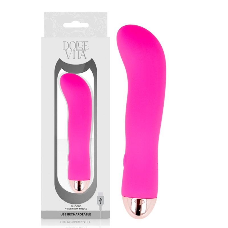 Dolce Vita Due Rosa vibratore rosa silicone 13,2 cm