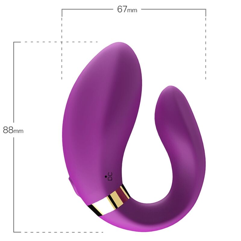 Armony Mezzaluna Viola vibratore di coppia con telecomando