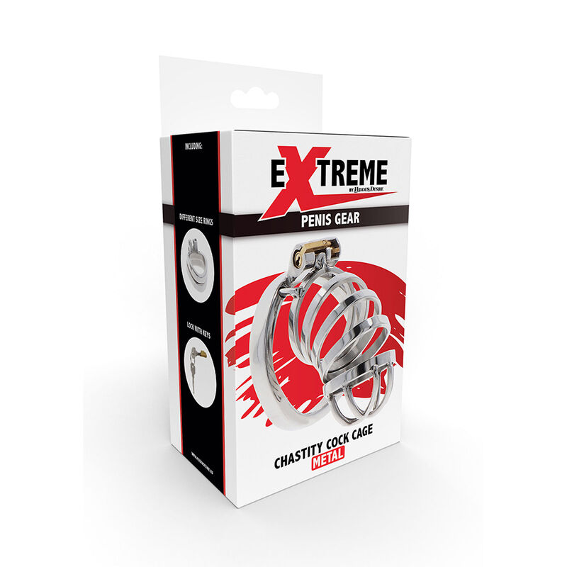 Hidden Desire Extreme gabbia castità metallo regolabile 6 cm