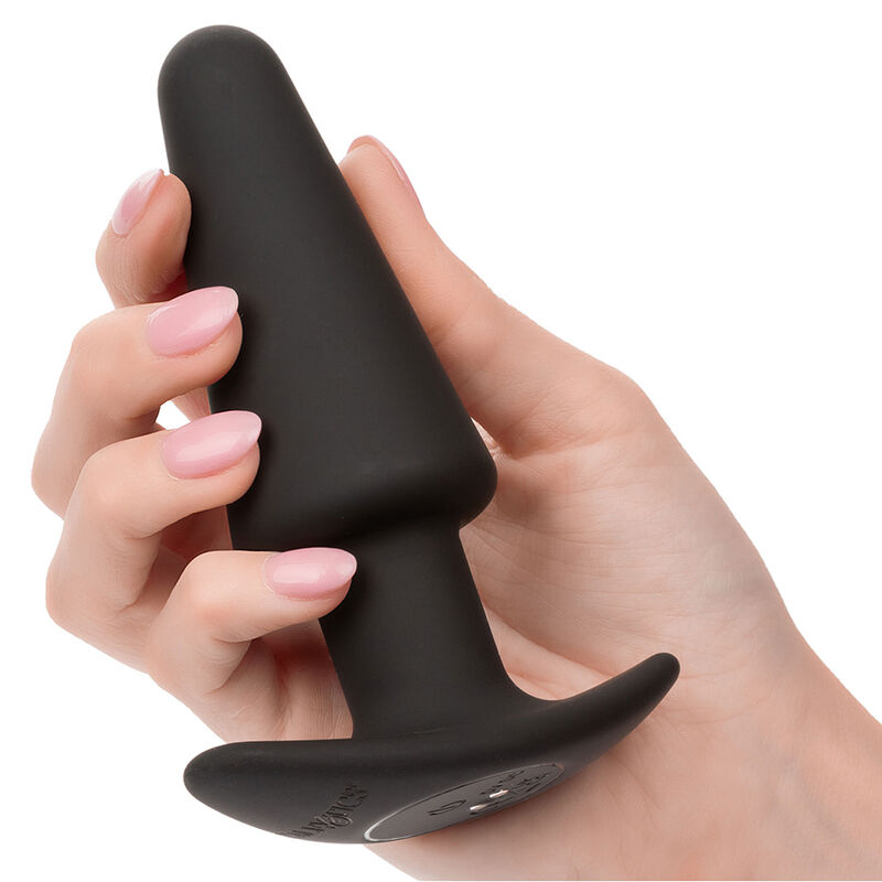 CalExotics Rock Bottom Conico plug anale nero vibrante