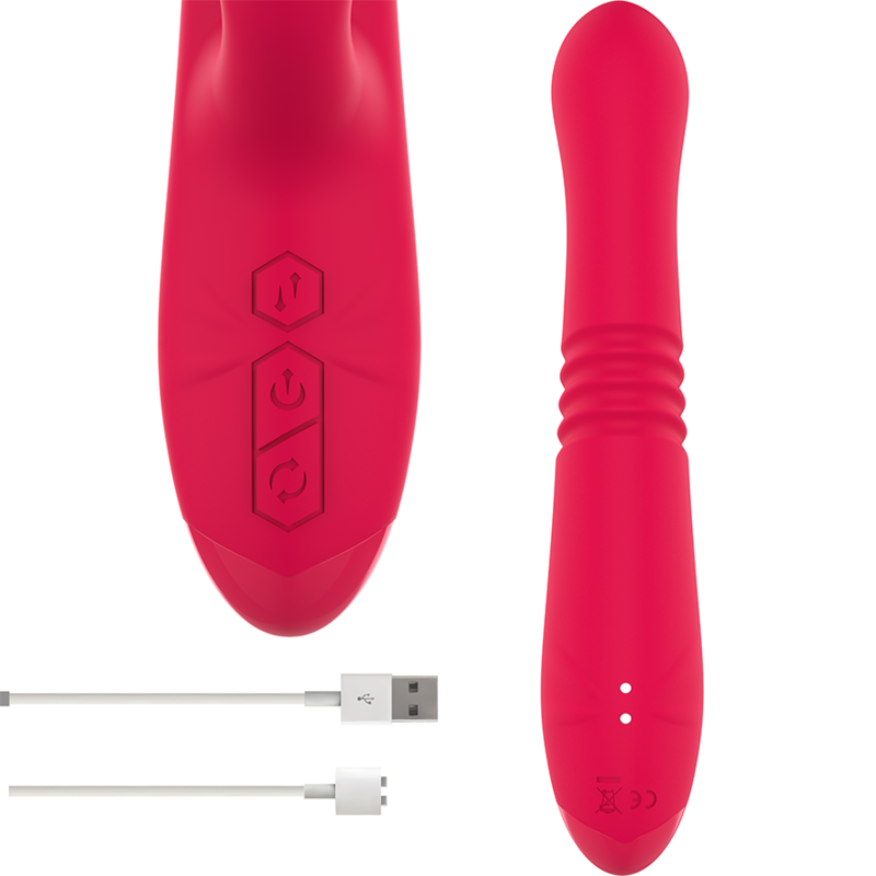 Intense Dua vibratore rabbit 3 motori rosso